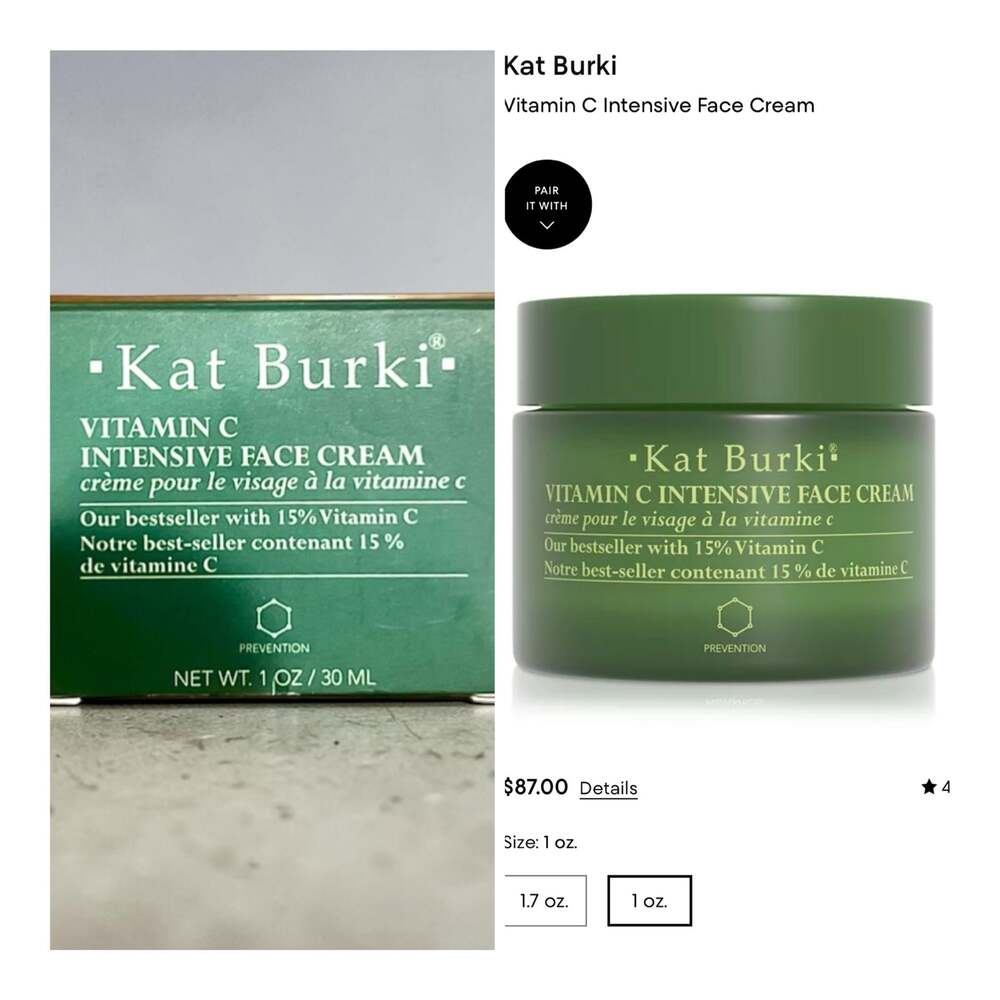 Kat Burki Vitamin C Intensive Face Cream 1 oz / 30 ml